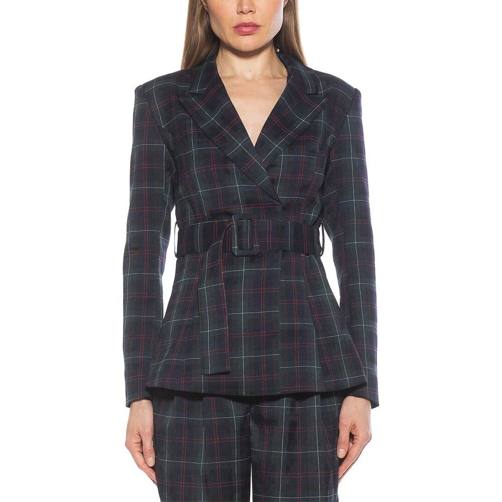 Alexia Admor Janna Longline Plaid Suit Set (2 Piece), Size 14 NWT